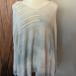 Women’s POL Loose Knit Short Sleeved Hooded Sweater Flag Design - Oversized M